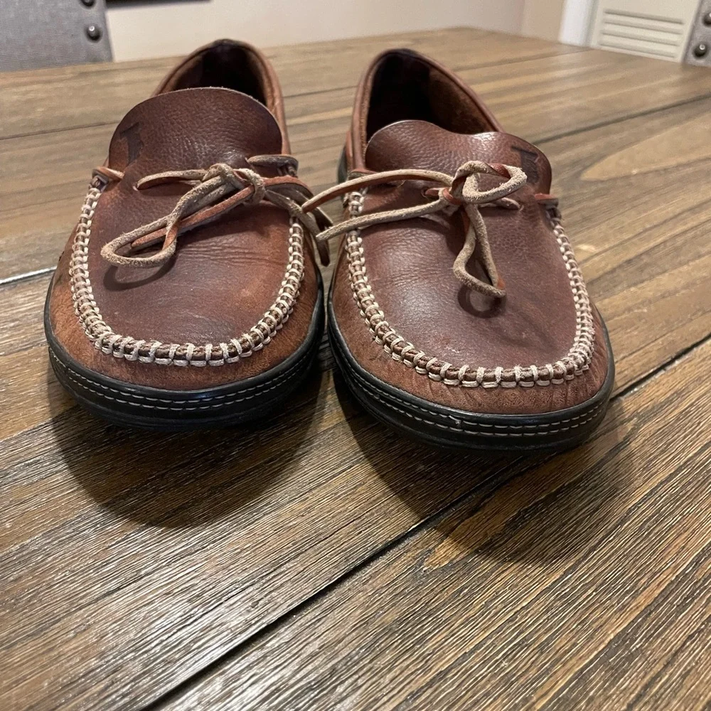 Tod’s Brown Leather Driving Loafers Men’s 9.5 (Estimated) Lace Moccasins Italy